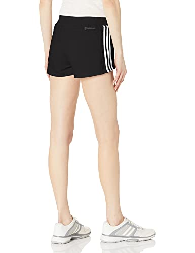 adidas Women's Pacer 3-Stripes Woven Shorts, Core Black/White, Medium