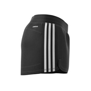 adidas Women's Pacer 3-Stripes Woven Shorts, Core Black/White, Medium