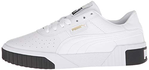 PUMA Women's CALI Sneaker White Black, 9 M US