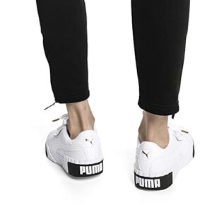 PUMA Women's CALI Sneaker White Black, 9 M US