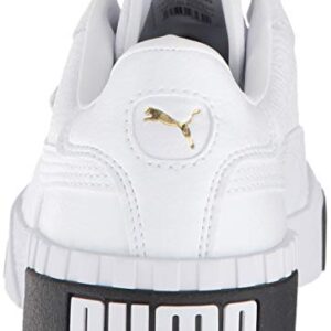 PUMA Women's CALI Sneaker White Black, 9 M US