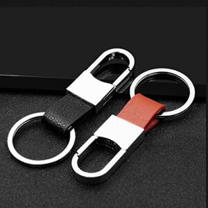 EXKOKORO Premium Soft Car Leather Keychain Key Holder, Key Organizer For Men Women(2-PACK)