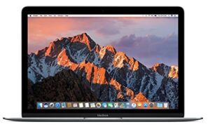 2017 apple macbook laptop with core m3 (m3-7y32) (12-inch, 8gb ram, 256 gb ssd storage) - space gray (renewed)