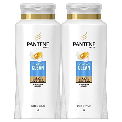 Pantene Classic Clean 2 in 1 Shampoo and Conditioner 25.4 Fl Oz (Pack of 2)