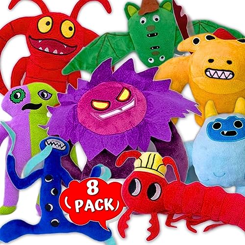 Garten of Ban Ban Plush 8 Pack - Season 4 Premium 13" Largest Size Garden of BanBan Plushies Toys - New Soft Monster Horror Stuffed Figure Doll for Chapter 4 Game Fans, Kids, Gifts