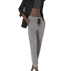 Amazon Essentials Women's Brushed Tech Stretch Jogger Pant (Available in Plus Size), Dark Grey Space Dye, Large