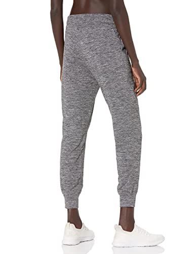 Amazon Essentials Women's Brushed Tech Stretch Jogger Pant (Available in Plus Size), Dark Grey Space Dye, Large