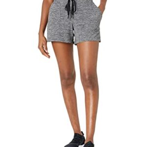 Amazon Essentials Women's Brushed Tech Stretch Short (Available in Plus Size), Dark Grey Space Dye, Medium