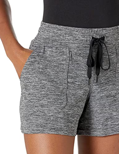 Amazon Essentials Women's Brushed Tech Stretch Short (Available in Plus Size), Dark Grey Space Dye, Medium