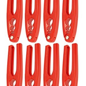 Set of 8 Red 6.5" Nutcrackers - Perfect for Lobsters, Crabs, and More - A Must-have for Seafood Get-togethers!