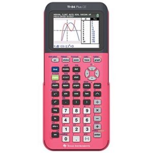 texas instruments ti-84 plus ce graphing calculator, coral