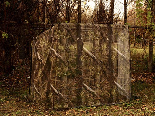 AUSCAMOTEK Woodland Camo Mesh Netting Camouflage Netting for Hunting Blinds Window Camping Clear View Camo Hunting Hide Net, Green 5 ft x 12 ft (appro)