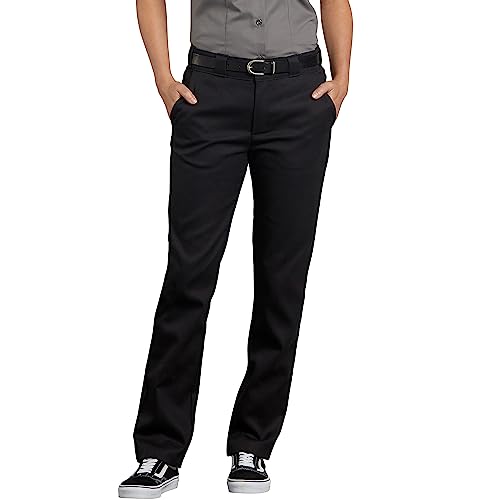 Dickies Women's Flex Slim Fit Work Pants, Black, 10