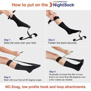 ProStretch NightSock for Plantar Fasciitis and Achilles Tendonitis, Alternative to Night Splint, Includes Exclusive Toe Support for Comfort, OSFM