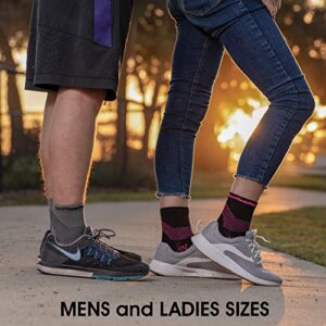TechWare Pro Plantar Fasciitis Socks - Ankle Compression Socks Men & Women. Arch, Ankle & Foot Support Socks. (Gray Med)