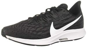 nike women's air zoom pegasus 36 running shoes, black/white-thunder grey, 7