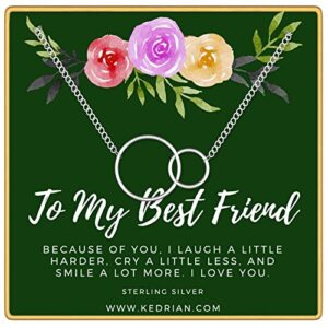 kedrian best friend necklaces, friendship necklace, 925 sterling silver, friendship gifts for women, bff necklace, gifts for best friend, friendship necklace, friend gifts for women