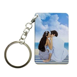1.6×2.4ich personalized custom keychain print logo photo picture key chains holder 4×6cm