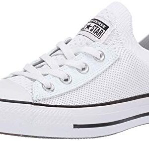 Converse Women's Women's Chuck Taylor All Star Shoreline Knit Slip On Shoe, White/Black/White, 9 M US