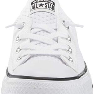 Converse Women's Women's Chuck Taylor All Star Shoreline Knit Slip On Shoe, White/Black/White, 9 M US