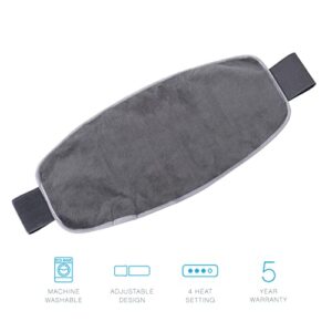 Pure Enrichment® PureRelief™ Lumbar & Abdominal Heating Pad - 4 Heat Settings, Adjustable Belt, Hot/Cold Gel Pack, and Storage Bag - Ideal for Back Pain and Abdominal Cramps