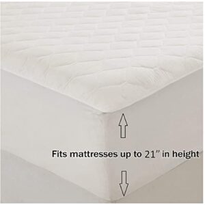 Beautyrest 100% Cotton Heated Mattress Pad - Bed Warmer with 20 Heat Settings Controller, Auto Shut Off Timer, Deep All Around Elastic Pocket, UL Certified, Machine Washable, White King