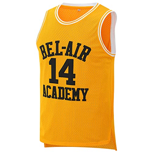 Eway Jersey #14 Basketball Jerseys S-XXXL(Yellow, XXL)