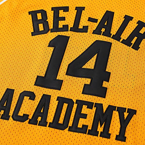 Eway Jersey #14 Basketball Jerseys S-XXXL(Yellow, XXL)