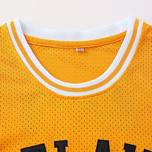 Eway Jersey #14 Basketball Jerseys S-XXXL(Yellow, XXL)