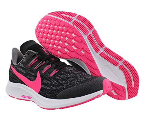 Nike Boy's Air Zoom Pegasus 36 Running Shoe, Black/Hyper Pink/Gunsmoke/White, 6 Big Kid