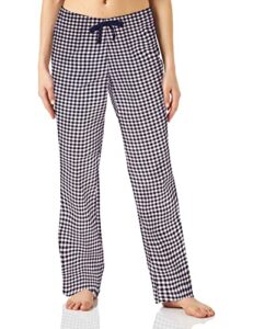 amazon essentials women's poplin sleep pant, black gingham, medium