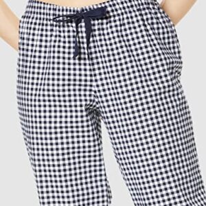 Amazon Essentials Women's Poplin Sleep Pant, Black Gingham, Medium