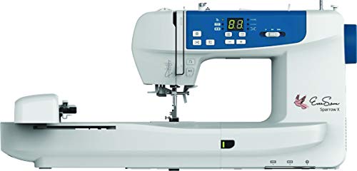 EverSewn Sparrow X Next-Generation Sewing and Embroidery Machine-Customize Designs and Monitor Projects from Your Smart Device, White