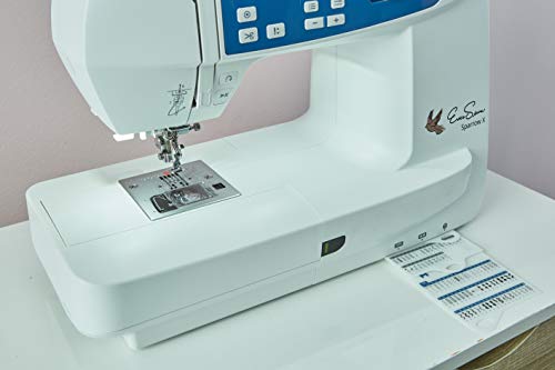 EverSewn Sparrow X Next-Generation Sewing and Embroidery Machine-Customize Designs and Monitor Projects from Your Smart Device, White