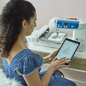 EverSewn Sparrow X Next-Generation Sewing and Embroidery Machine-Customize Designs and Monitor Projects from Your Smart Device, White