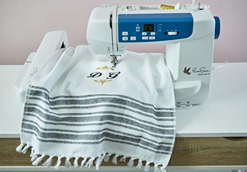 EverSewn Sparrow X Next-Generation Sewing and Embroidery Machine-Customize Designs and Monitor Projects from Your Smart Device, White