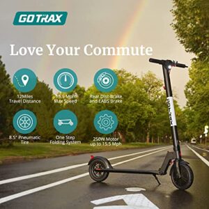 Gotrax GXL V2 Electric Scooter, 8.5" Pneumatic Tire, Max 12 Mile and 15.5Mph Speed, EABS and Rear Disk Brake,Foldable Escooter for Adult,Black