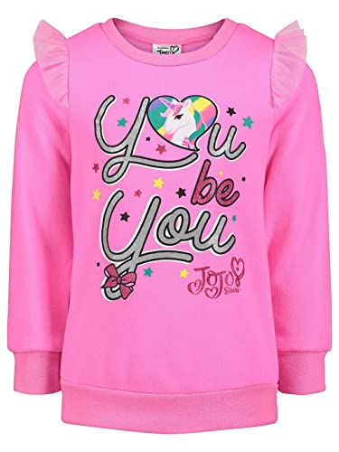 JoJo Siwa Big Girls Fleece Sweatshirt and Leggings Outfit Set Pink 8