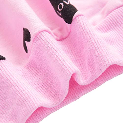 Little Girls Clothes Outfits Cute Heart Print Pants Sets Kids Hoodie Toddler Long Sleeve Cotton Sweatshirts Size 8