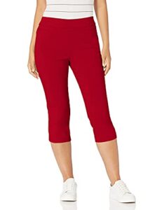 pull on capri with l pocket, new red amore, 16
