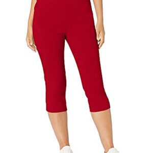 Pull On Capri with L Pocket, New Red Amore, 16