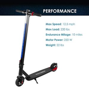 Voyager Proton Foldable Electric Scooter with LCD Display, LED Headlight and Light Strip, 15 MPH Max Speed, Long Range Battery Up to 6 Miles