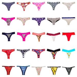 Dircho Women Underwear Variety of Panties Thong G-string T-back Tanga Pack of 10&20 (10 Pcs, XX-Large)