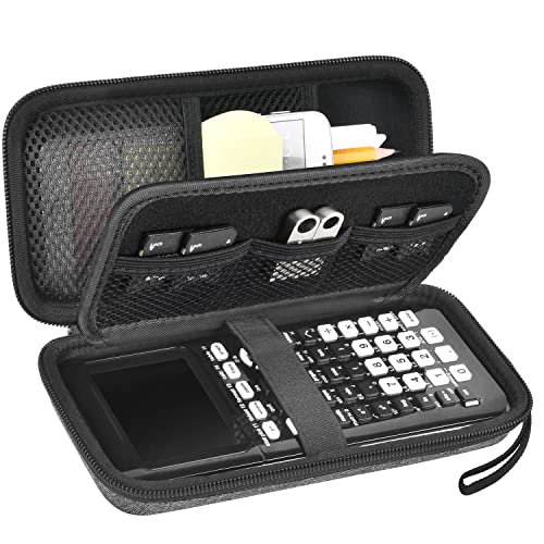 Graphing Calculator Case for Texas Instruments TI-84 Plus CE Color Graphing Calculator, Also Fits for TI-83 Plus Casio fx-9750GII, Large Capacity for Pens, Cables and Other Accessories-Grey, Box Only