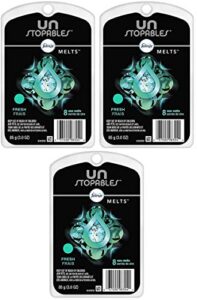 febreze unstopables premium wax melts - fresh scent - 8 count wax melts per package - net wt. 3 oz (85 g) per package - pack of 3 packages