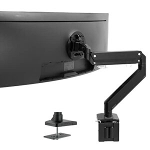 vivo premium aluminum heavy duty monitor arm for ultrawide monitors up to 49 inches and 33 lbs, single desk mount stand, pneumatic height, max vesa 100x100, black, stand-v101g1