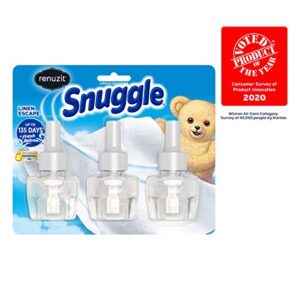 Renuzit Snuggle Scented Oil Refill for Plugin Air Fresheners, Linen Escape, 0.67 Fl Oz (Pack of 3)