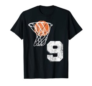 vintage basketball jersey number 9 t-shirt player number