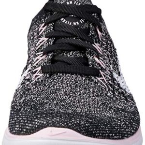 Nike Women's Free RN Flyknit 2018 Sneaker, Black/Pink Foam/White, 9.5