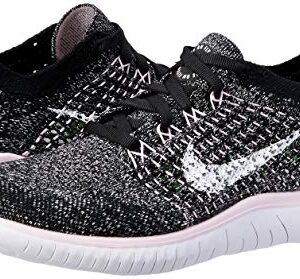 Nike Free RN Flyknit 2018 Women's Running Shoe Black/White-Pink Foam 8.5